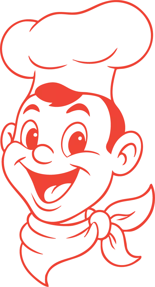 Abby's Legendary Pizza chef mascot